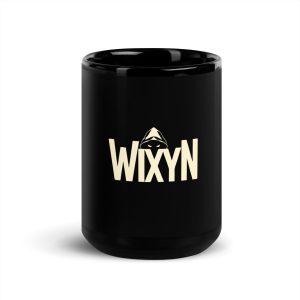 Schwarze glänzende Tasse