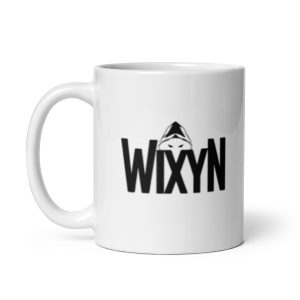 Weiße, glänzende Tasse